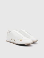 ALLIE White Leather Women's Sneaker - Image 3