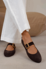 COALIN Brown Suede Leather Women's Loafer - Image 4