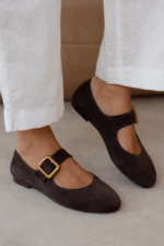 COALIN Brown Suede Leather Women's Loafer - Image 3