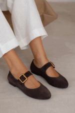COALIN Brown Suede Leather Women's Loafer