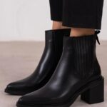 FIONS Black Leather Women's Boot