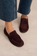 ELOIN Burgundy Leather Women's Loafer - Image 2