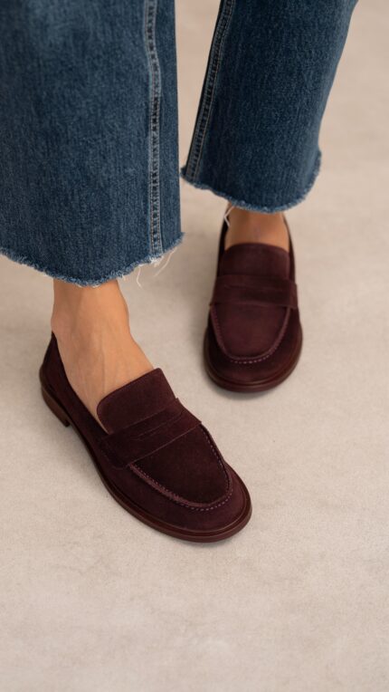 ELOIN Burgundy Leather Women's Loafer