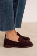 ELOIN Burgundy Leather Women's Loafer - Image 3