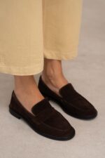 ELOIN Brown Leather Women's Loafer