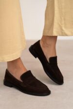 ELOIN Brown Leather Women's Loafer - Image 3