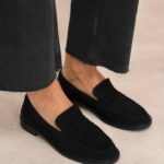 ELOIN Black Leather Women's Loafer