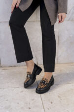 RENATA Black Leather Women's Loafer - Image 2