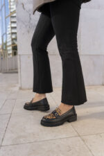 RENATA Black Leather Women's Loafer - Image 4