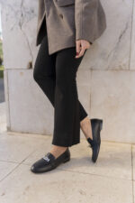 AMELIE Black Leather Women's Loafer