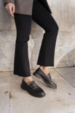 HANA Brown Leather Women's Loafer - Image 2