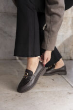 HANA Brown Leather Women's Loafer - Image 4