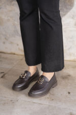 HANA Brown Leather Women's Loafer