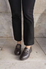 HANA Brown Leather Women's Loafer - Image 5