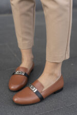 AMELIE Tan Leather Women's Loafer - Image 2