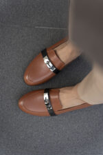 AMELIE Tan Leather Women's Loafer - Image 4