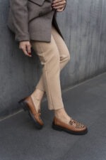RENATA Tan Leather Women's Loafer - Image 4