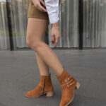 JENNIFER Tan Suede Leather Women's Boot