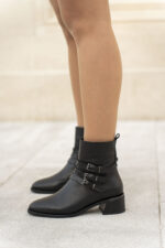 JENNIFER Black Leather Women's Boot - Image 3