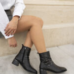 JENNIFER Black Leather Women's Boot