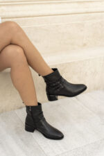 JENNIFER Black Leather Women's Boot - Image 5