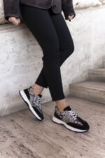 LUISA Black Leather Women's Sneaker