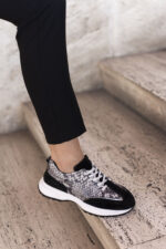 LUISA Black Leather Women's Sneaker - Image 3