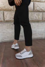 JAYDE White Leather Women's Sneaker - Image 2
