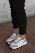 JAYDE White Leather Women's Sneaker - Image 3