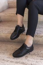 KIARA Black Leather Women's Sneaker - Image 4