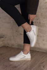 KIARA White Leather Women's Sneaker - Image 3