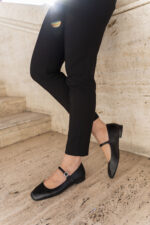 ELISE Black Leather Women's Loafer - Image 2