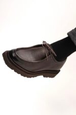 BROOK Brown Leather Men's Classic Shoes - Image 4