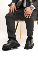 BROOK Black Leather Men's Classic Shoes - Image 3