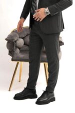 BROOK Black Leather Men's Classic Shoes - Image 2