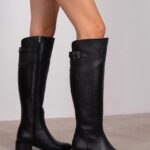 BENTLEY Black Leather Women's High Boots