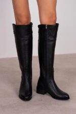 BENTLEY Black Leather Women's High Boots - Image 3