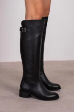 BENTLEY Black Leather Women's High Boots - Image 2