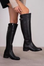 BENTLEY Black Leather Women's High Boots - Image 4