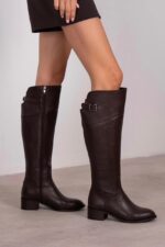 BENTLEY Brown Leather Women's High Boots - Image 2