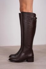 BENTLEY Brown Leather Women's High Boots