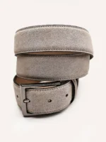LION Beige Suede Leather Men's Belt