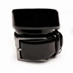 LION Black Patent Leather Men's Belt