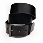LION Navy Blue Leather Men's Belt