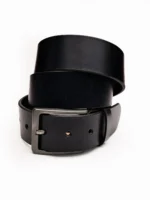 LION Navy Blue Leather Men's Belt