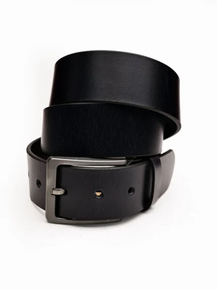 LION Navy Blue Leather Men's Belt