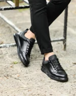 LEVIS Black Leather Men's Sneakers - Image 2