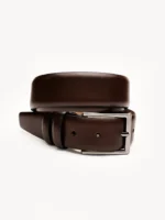 LION Coffee Brown Leather Men's Belt