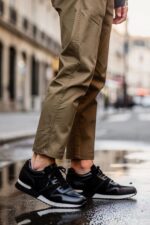 GUARDIAN Black Leather Men's Sneakers