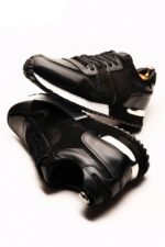 GUARDIAN Black Leather Men's Sneakers - Image 6